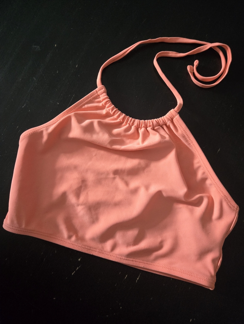 🎁 OLD NAVY Girl Peach-Coral Halter Swim Bikini Top